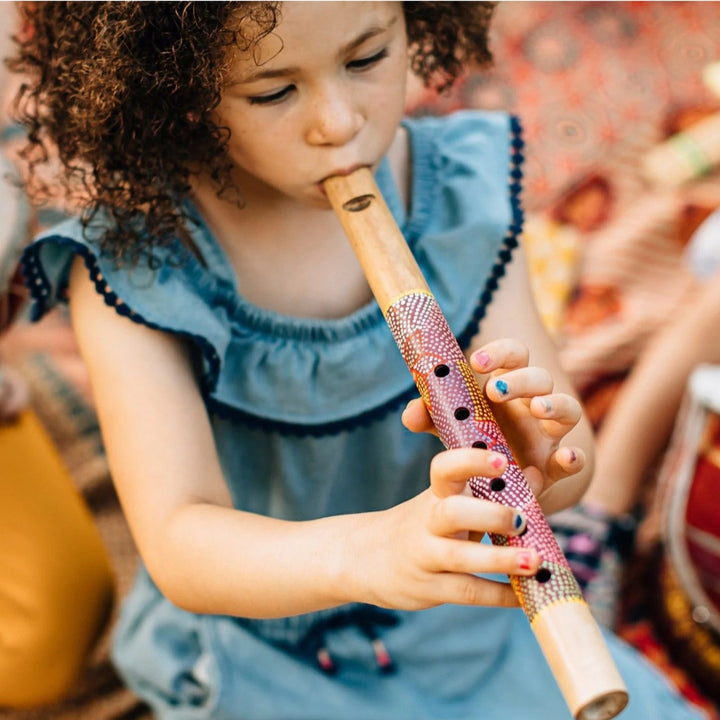 Dotted Flower Bamboo Flute