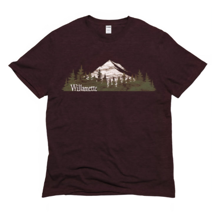 Willamette-Mt Hood Unisex Short Sleeve Triblend Tee - Wine