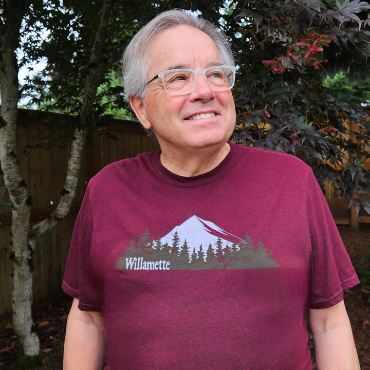 Willamette-Mt Hood Unisex Short Sleeve Triblend Tee - Wine