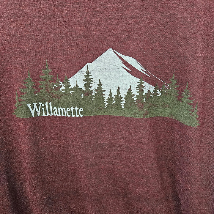 Willamette-Mt Hood Unisex Short Sleeve Triblend Tee - Wine