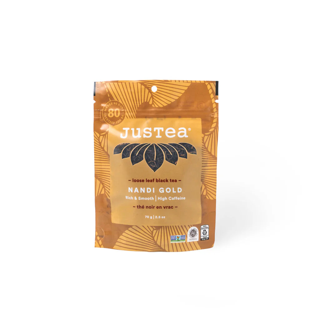 Nadia Tea Nandi Gold Tea Loose Leaf 3.2oz JusTea – World HeARTs Fair Trade