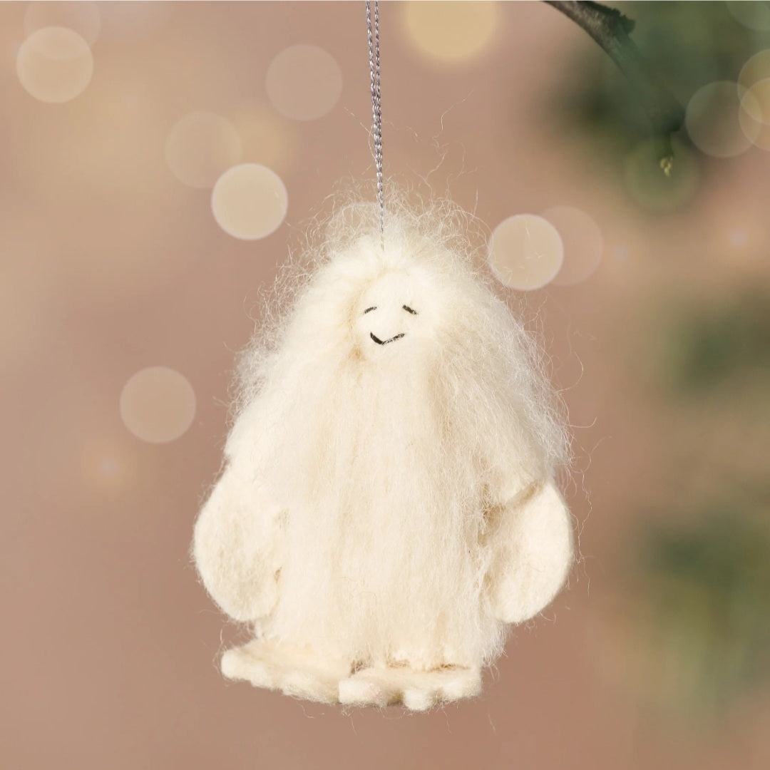 Nepalese Snow Yeti Felt Ornament