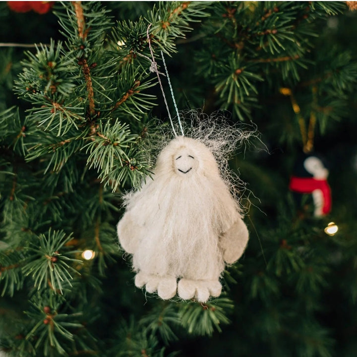 Nepalese Snow Yeti Felt Ornament