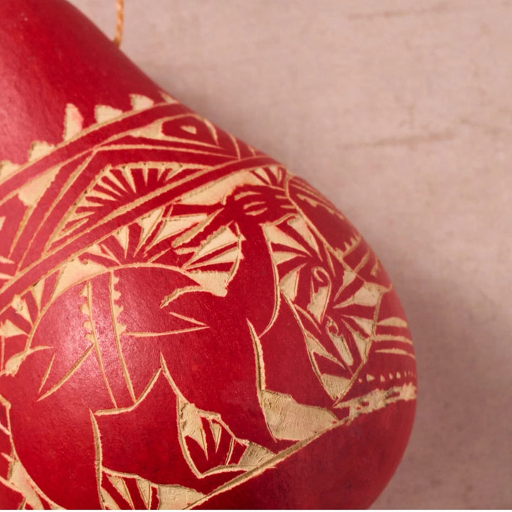 Gourd Nativity Ornament