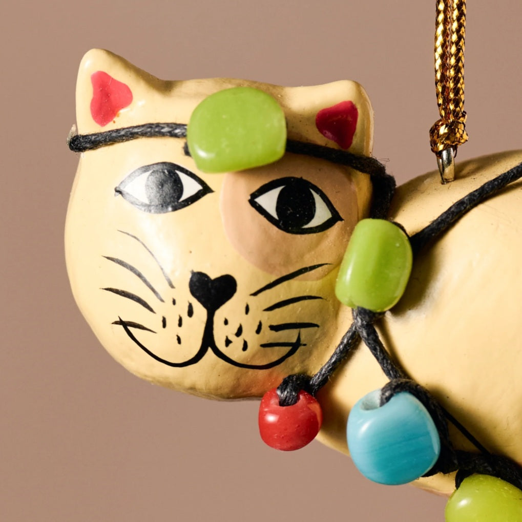 Tangle Up Cat Ornament