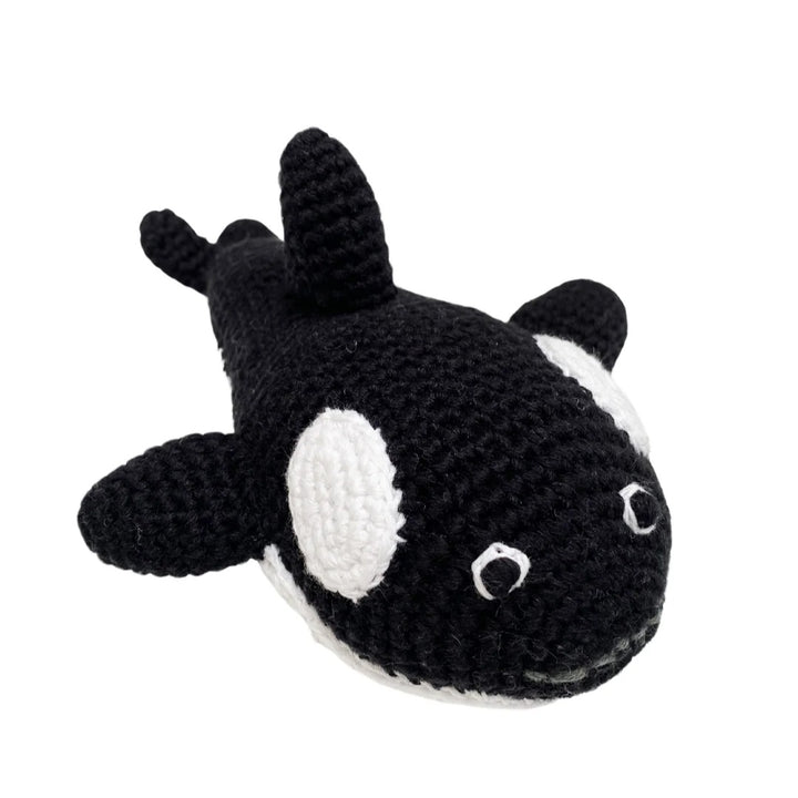 Handmade Orca Baby Rattle – Soft & Sensory-Friendly