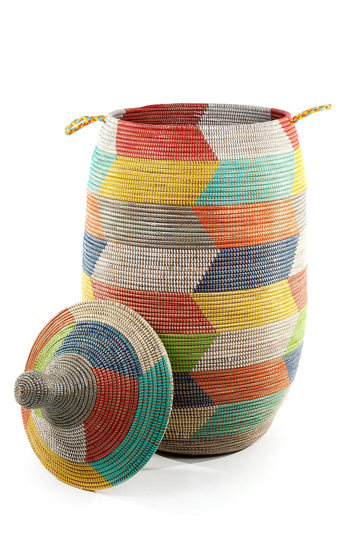 Rainbow Herringbone Storage Basket X-Large