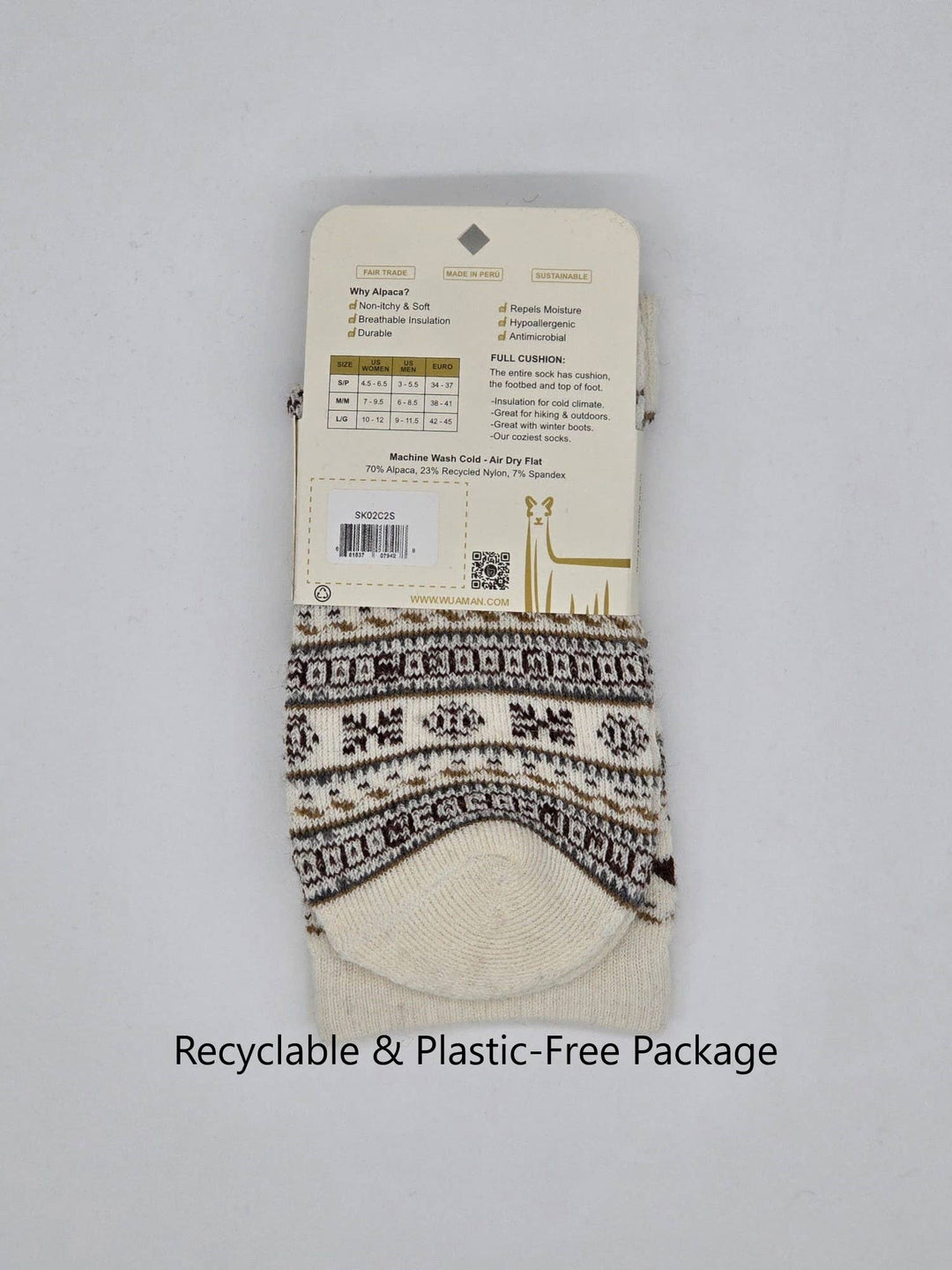 Fair Isle Full Cushion Alpaca Crew Socks