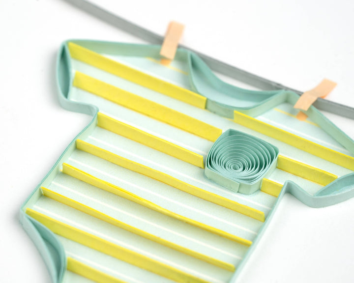 Baby Clothesline Quilling Card
