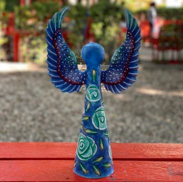 Rose Standing Angel Metal Art