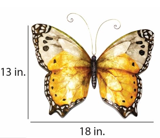 Butterfly Capiz Wall Decor