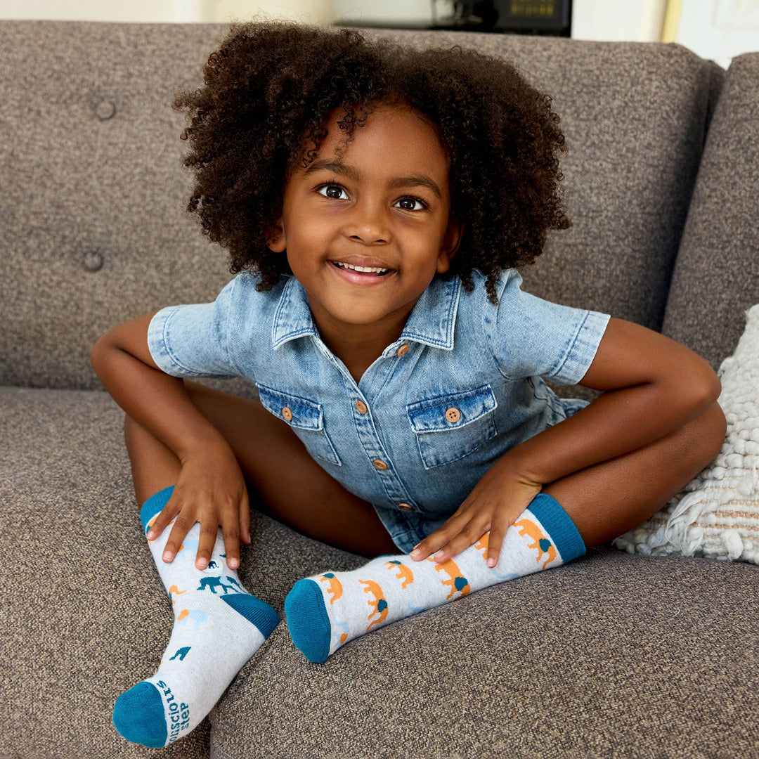 Kids Socks that Protect Elephants Conscious Step