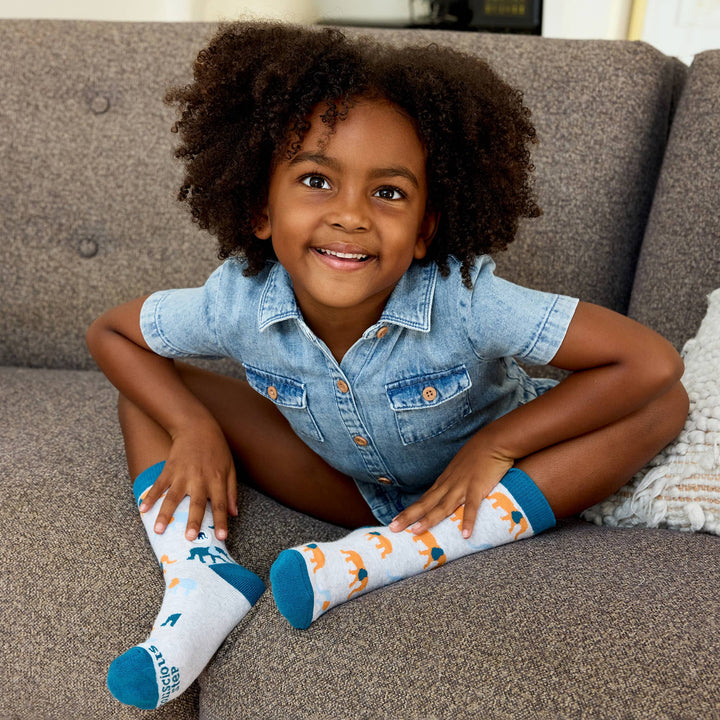 Kids Socks that Protect Elephants Conscious Step