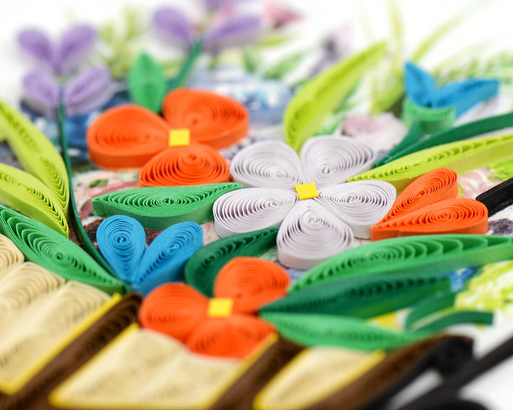 Wheelbarrow Quilling Card