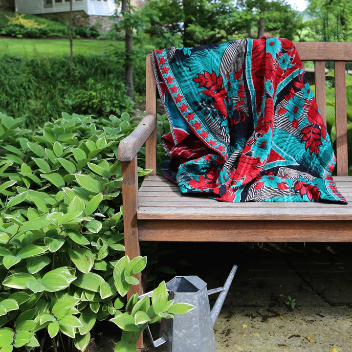 Upcycled Sari Cotton Throw 84"x38" Assorted