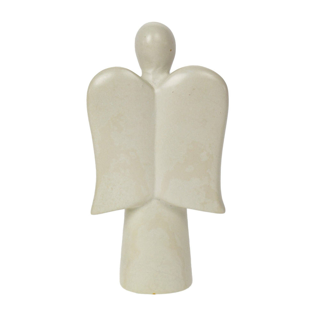 Angel and Cat Soapstone Sculpture