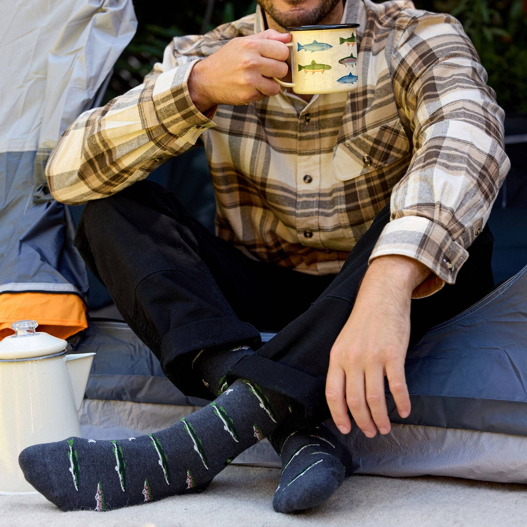 Socks that Protect National Parks Gray Fish Conscious Step