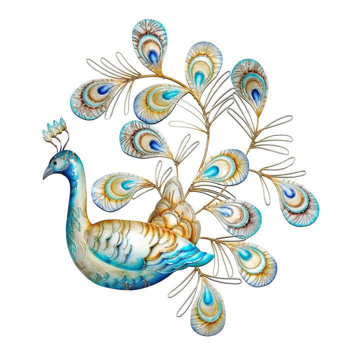 Peacock Capiz Wall Decor