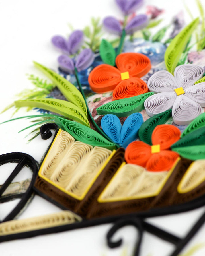 Wheelbarrow Quilling Card