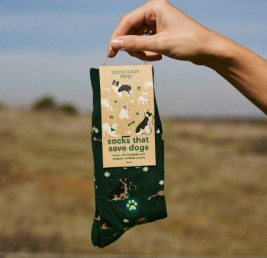 Socks that Save Dogs Go Fetch Conscious Step
