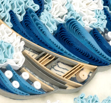 Great Wave, Hokusai Artist Series Quilling Card