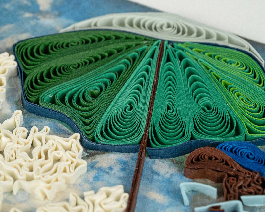 Artist Series - Quilled Woman with a Parasol, Claude Monet Greeting Card