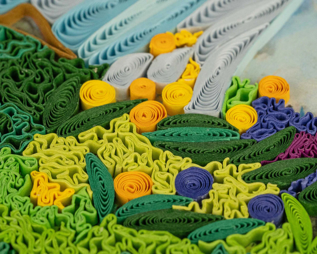 Artist Series - Quilled Woman with a Parasol, Claude Monet Greeting Card