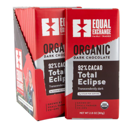 Total Eclipse Chocolate 92% 2.8oz Organic Equal Exchange