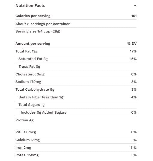 Roasted Salted Cashews 8oz Organic Equal Exchange