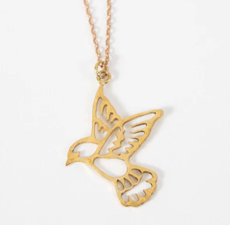 Peace Dove Bombshell Necklace