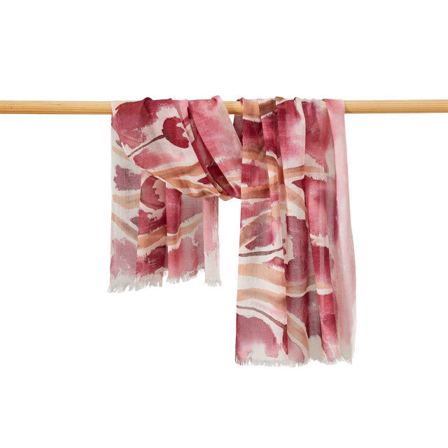 Plum Meadow Wool Hand Painted Scarf