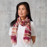 Plum Meadow Wool Hand Painted Scarf