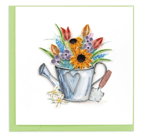 Garden Watering Can Quilling Card