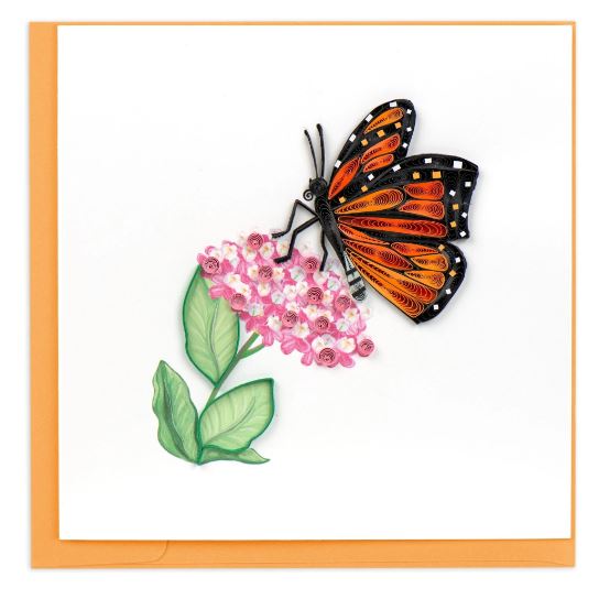 Monarch Milkweed Butterfly Quilling Card
