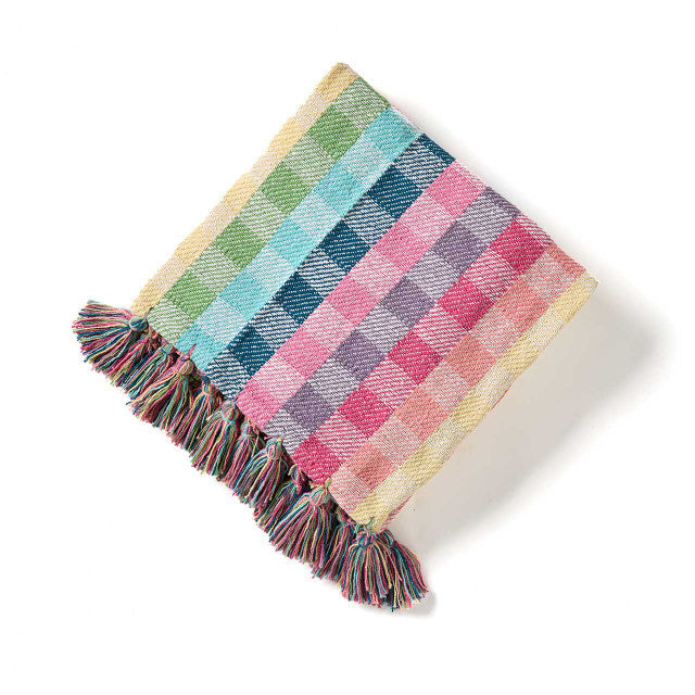 Rainbow Gingham Rethread Throw