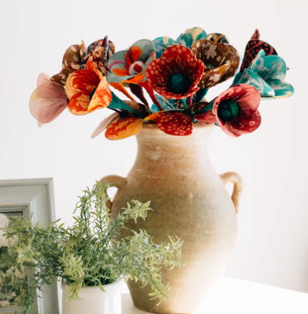 Flower from Recycled Saris - Single Assorted