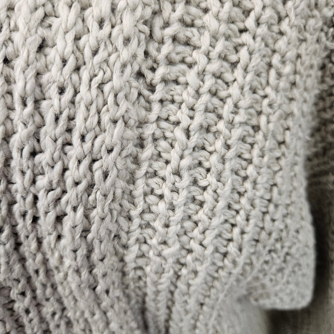 Plush Frise Pima Cotton Cardigan Pebble
