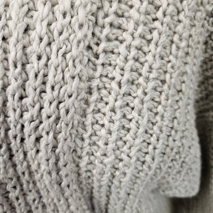 Plush Frise Pima Cotton Cardigan Pebble