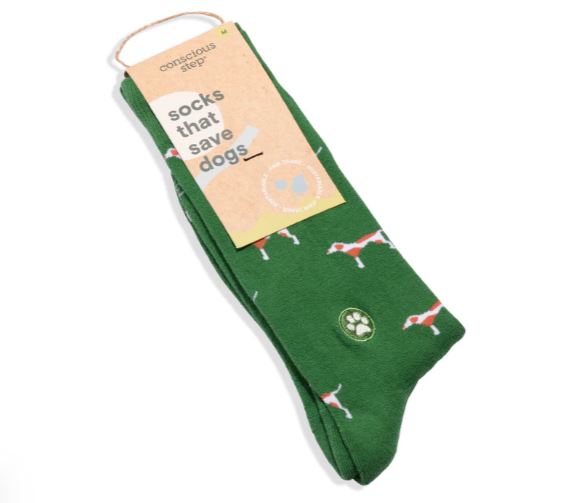 Socks that Save Dogs Conscious Step - Green