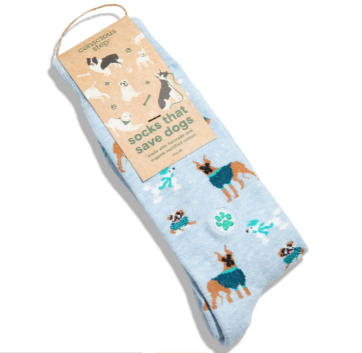 Socks that Save Dogs Conscious Step - Blue
