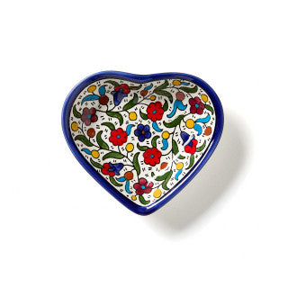 Blue Ceramic Heart Trinket Dish