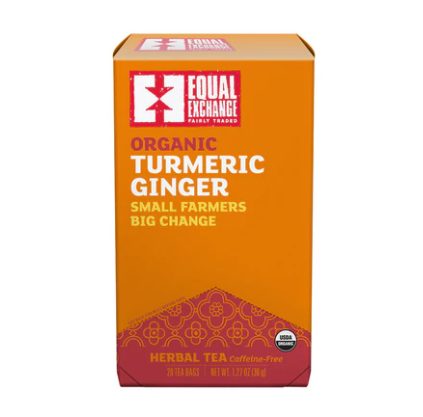 Turmeric Ginger Tea 20 Tea Bags Organic Equal Exchange
