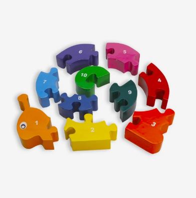 Snail Number Wooden Puzzle